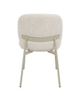 Lot de 2 chaises en tweed écru et pieds en métal gris MARCUS