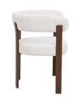 Lot de 2 chaises en velours tissé écru pieds en métal marron DIEGO