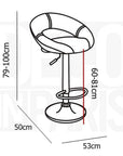 Lot de 2 tabourets de bar blanc JETI