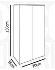 Meuble à chaussures 2 portes et 6 tiroirs blanc BAKI