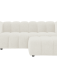 Pouf en tissu bouclette écru AELIS