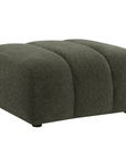 Pouf en tissu bouclette vert AELIS