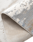 Tapis beige et bleu à motifs graphiques 200 x 290 cm MOSCOU