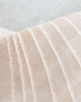 Tapis beige et gris à motifs blancs 160 x 230 cm PORTO