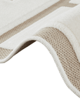 Tapis beige foncé à lettres beiges 160 x 230 cm KEZIA
