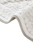Tapis blanc écru effet moulure parisienne 192 x 290 cm CESAR