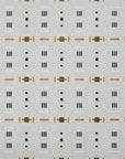 Tapis écru à motifs géométriques verts et orange 160 x 230 cm LOANE