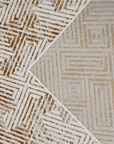 Tapis géométrique beige et marron 160 x 230 cm CARAMEL
