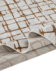 Tapis géométrique taupe et marron 160 x 230 cm LATTICE