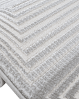 Tapis graphique art déco gris et blanc 200 x 290 cm HALL