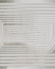 Tapis gris à motifs de lignes 160 x 230 cm PERTONA