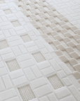 Tapis gris à motifs graphiques 160 x 230 cm ORCHIDÉE