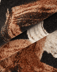 Tapis marron avec motifs géométriques beige et cuivre 200 x 290 cm ILYA