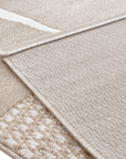 Tapis minimaliste beige et blanc 160 x 230 cm RIBBON