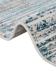 Tapis motif abstrait beige et bleu 160 x 230 cm AURORA