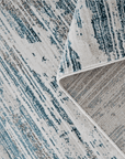 Tapis motif abstrait beige et bleu 200 x 290 cm AURORA
