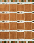 Tapis terracotta à motifs géométriques verts et beige 200 x 290 cm SAHEL
