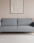 Canapé 3 places convertible scandinave en tissu gris BALDER