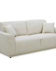 Canapé 3 places en velours chiné beige CARLOTA