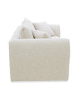 Canapé 3 places en velours texturé beige NALYA
