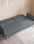 Canapé clic clac en tissu gris foncé avec pieds en bois NATAL