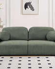 Canapé convertible 3 places en tissu texturé vert MAYORA