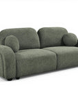 Canapé convertible 3 places en tissu texturé vert MAYORA