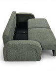 Canapé convertible 3 places en tissu texturé vert MAYORA