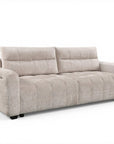 Canapé convertible avec coffre 3 places en velours chiné beige RALYA