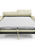 Canapé convertible express 3 places en velours côtelé beige TOGO
