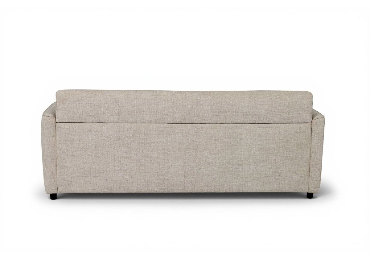 Canapé convertible express 3 places en velours texturé beige CHIARA