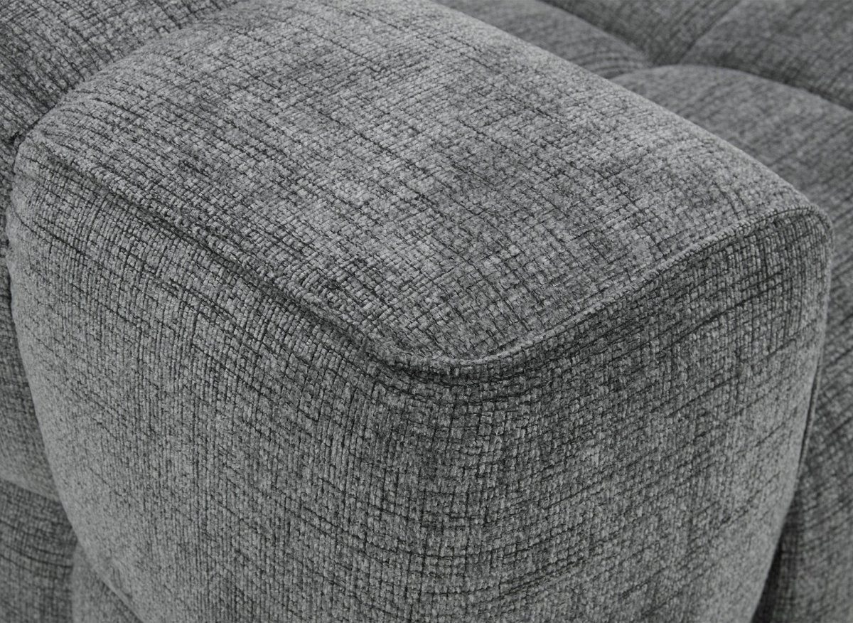 Canapé convertible express 3 places en velours texturé gris BASILE