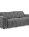Canapé convertible express 3 places en velours texturé gris BASILE