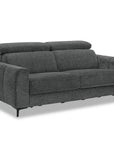 Canapé convertible express 3 places en velours texturé gris CALEB