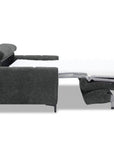 Canapé convertible express 3 places en velours texturé gris CALEB
