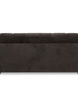 Canapé convertible express 3 places en velours texturé marron BASILE