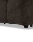Canapé convertible express 3 places en velours texturé marron BASILE