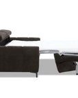 Canapé convertible express 3 places en velours texturé marron CALEB