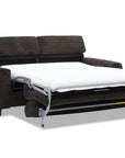 Canapé convertible express 3 places en velours texturé marron CALEB