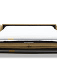 Canapé convertible express 3 places en velours texturé moutarde KALIANA