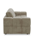 Canapé convertible express 3 places en velours texturé taupe BASILE