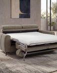 Canapé convertible express 3 places en velours texturé taupe CALEB