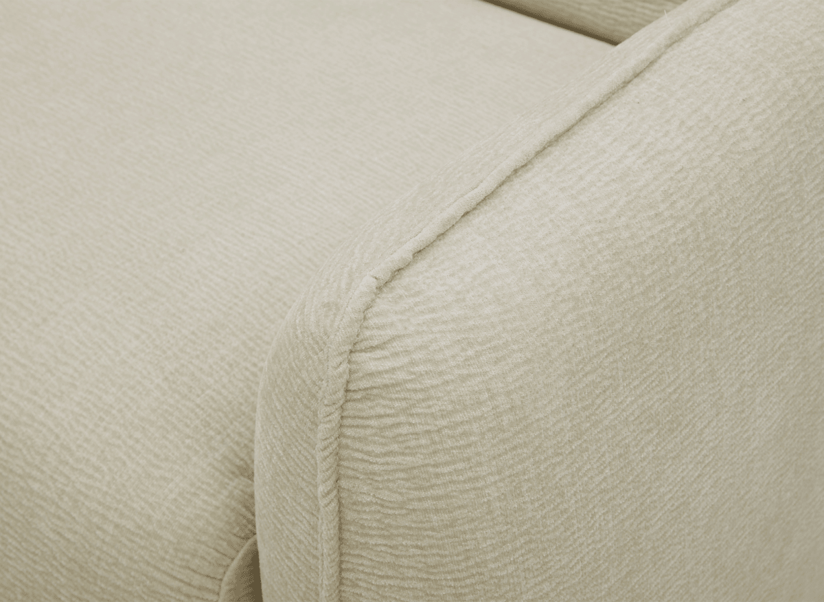 Canapé convertible express 3 places matelas 15 cm en tissu texturé beige ADILIO