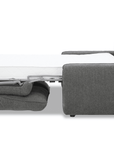 Canapé convertible express 3 places matelas 15 cm en tissu texturé gris ADILIO