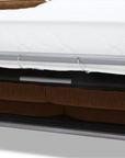 Canapé convertible express 3 places matelas 15 cm en tissu texturé terracotta ADILIO