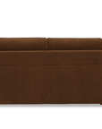 Canapé convertible express 3 places matelas 15 cm en tissu texturé terracotta ADILIO