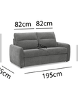 Canapé convertible express 3 places matelas 15 cm en tissu texturé gris ADILIO