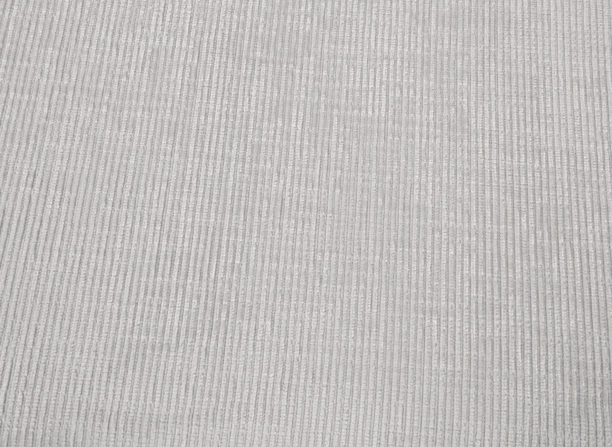 Canapé d'angle convertible avec coffre en velours chiné blanc écru LUFY - Angle gauche