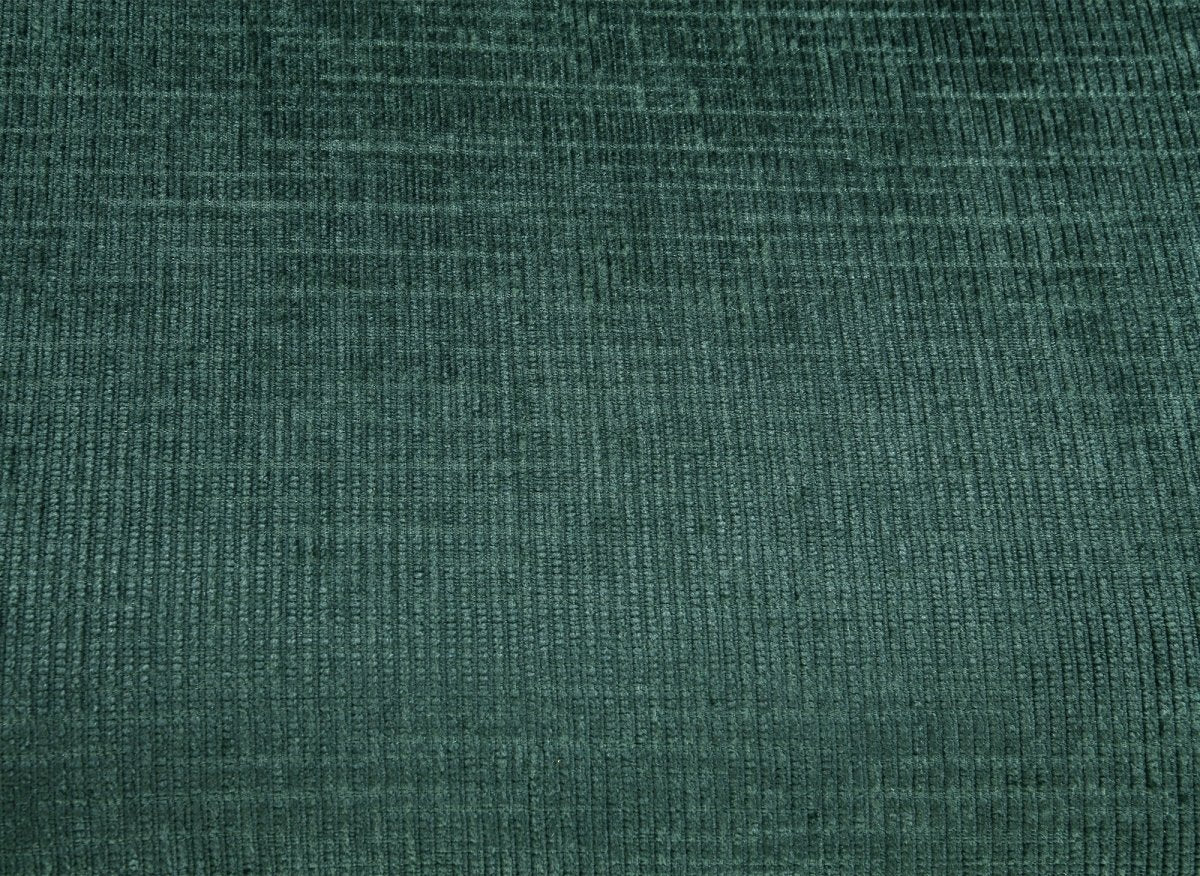 Canapé d'angle convertible avec coffre en velours chiné vert LUFY - Angle droit