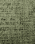 Canapé d'angle convertible avec coffre en velours chiné vert olive MAHLONE - Angle droit